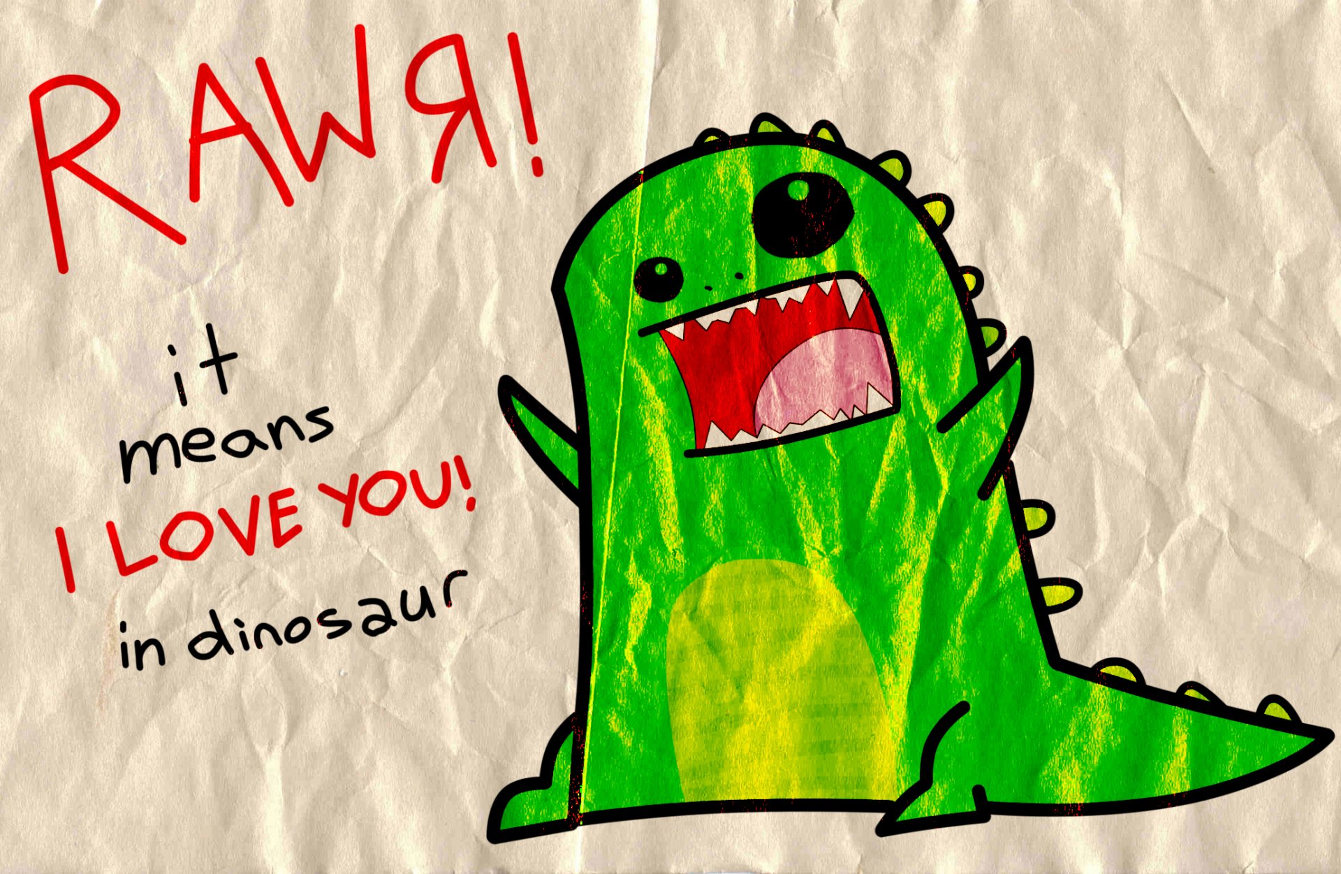 raw dinosaure amour