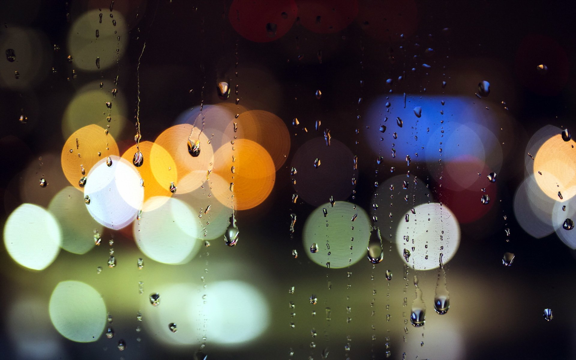 glas regen lichter