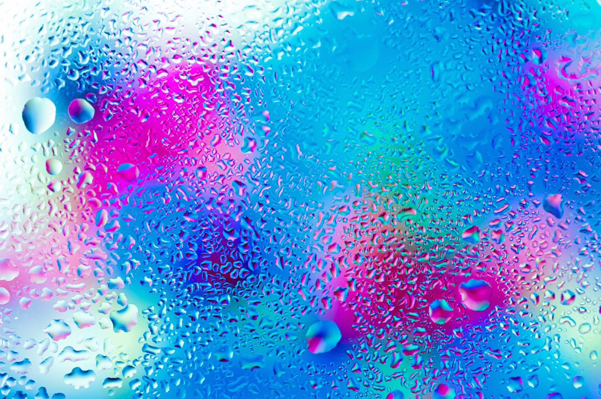 eau gouttes coloré arc-en-ciel pluie verre