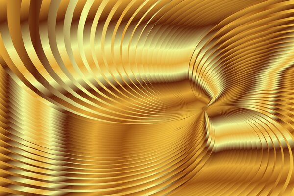 Abstract drawing of gold metal plates