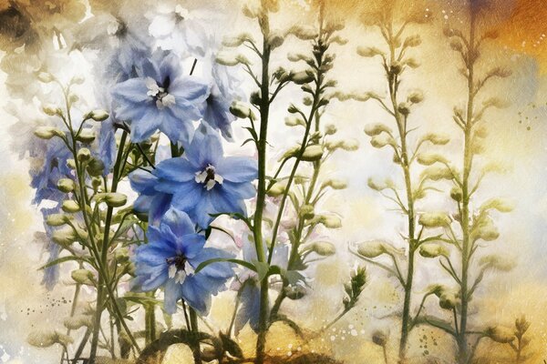 Flowers on a textured background