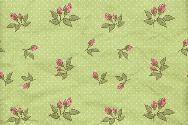 The texture of floral wallpaper. Paper model. Background of antique floral ornament