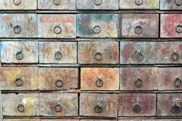 Old mailboxes with keys