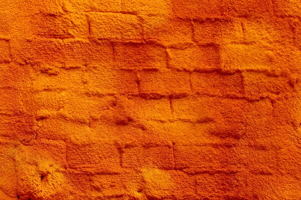 Pared de ladrillo naranja