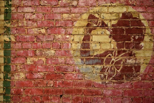 Brick wall with a pattern