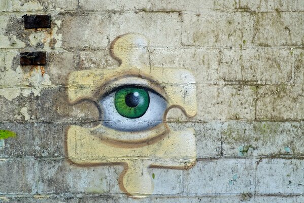 A beautiful background that depicts an eye on the wall