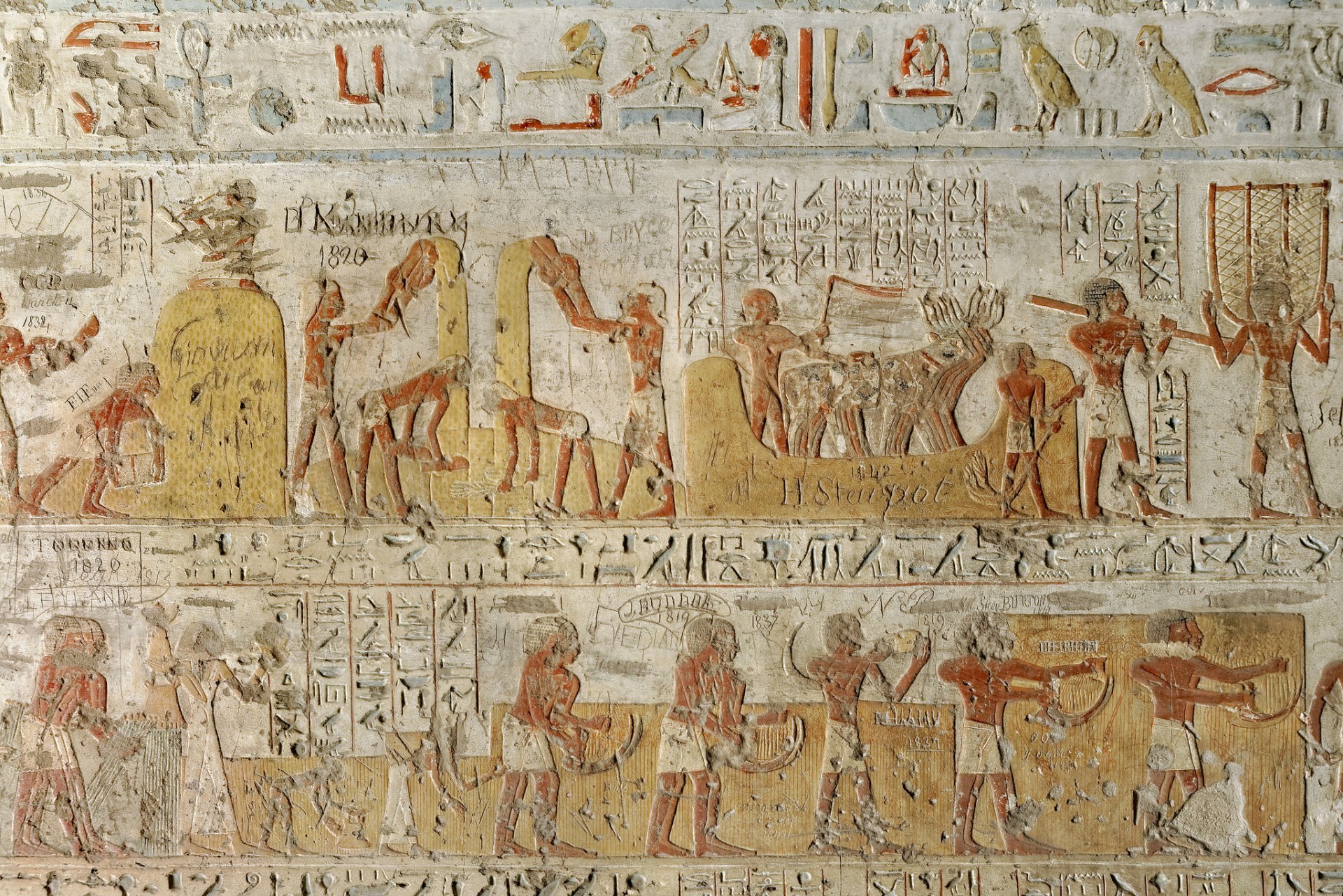 characters egypt wall style antiquity