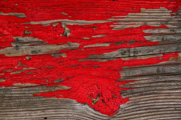 Wood texture with red paint