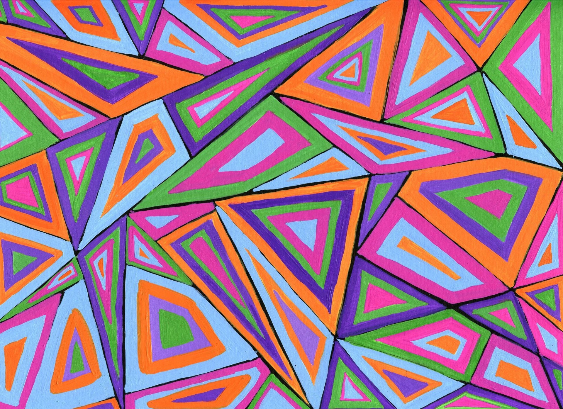 pattern triangle line paint picture