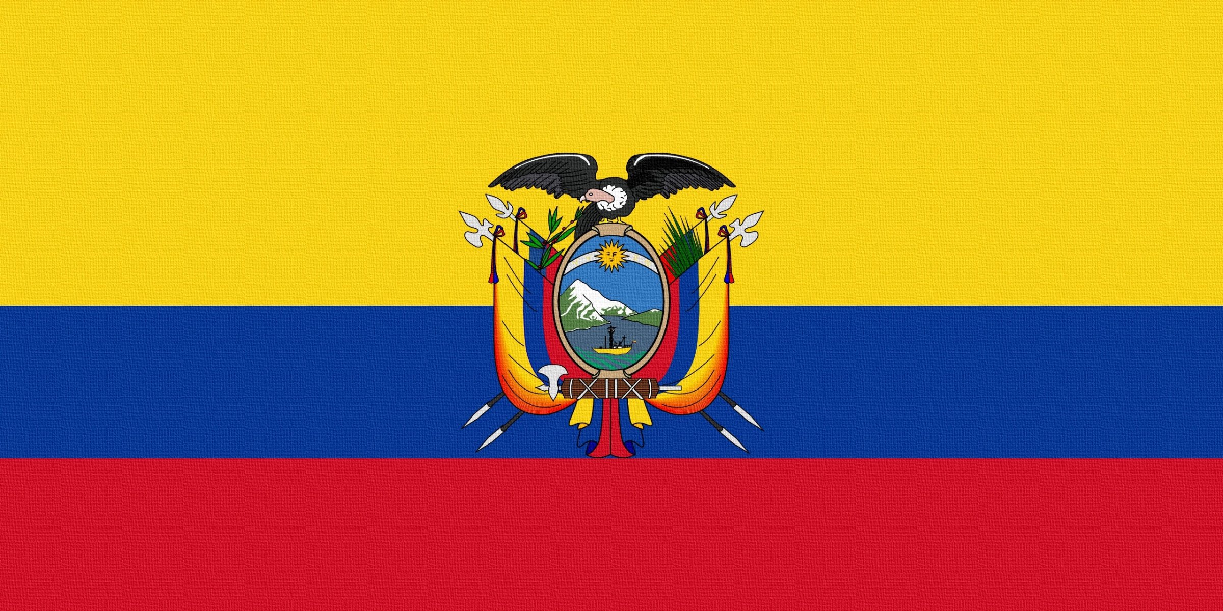 flag ecuador coat of arm