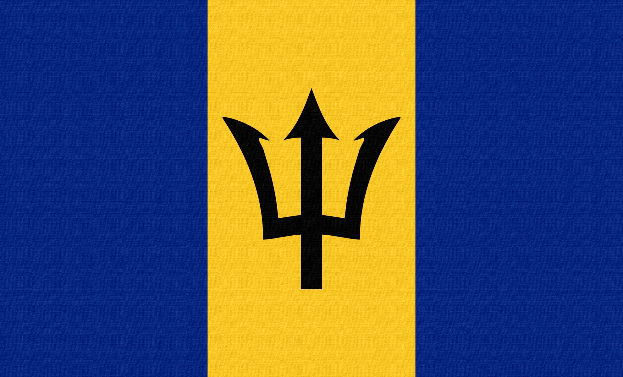 bandera barbados photoshop escudo de armas