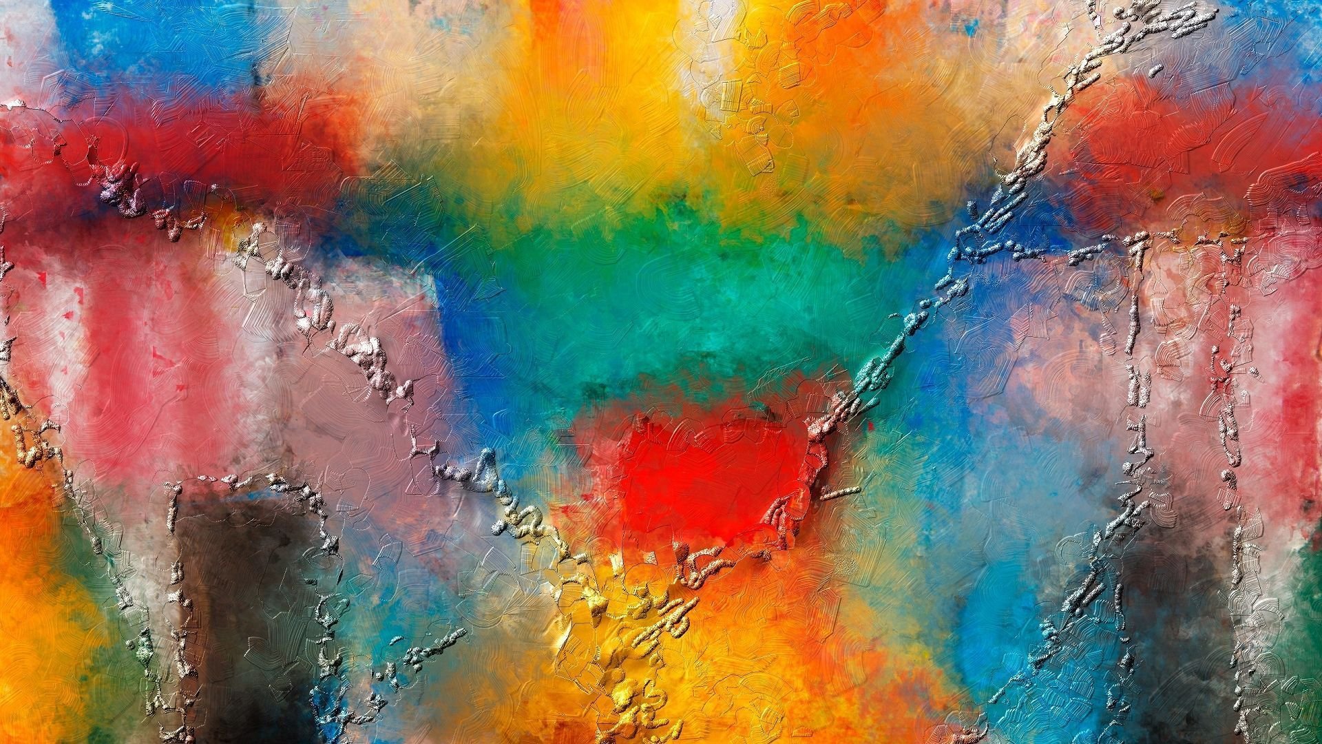 rainbow picture paint divorce flowers spot smear