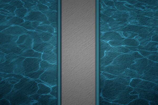 Gray stripe on a blue wavy background