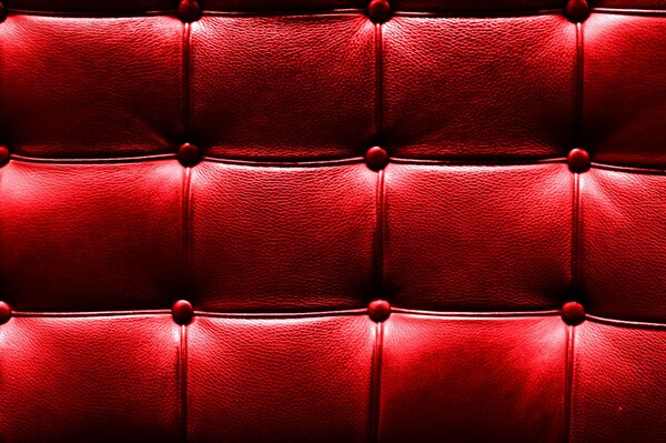 Red leather sofa upholstery