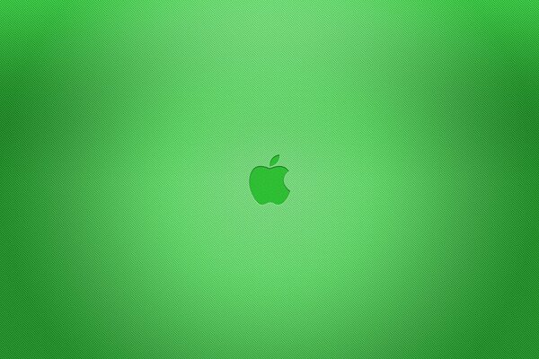 Emblema apple su sfondo verde