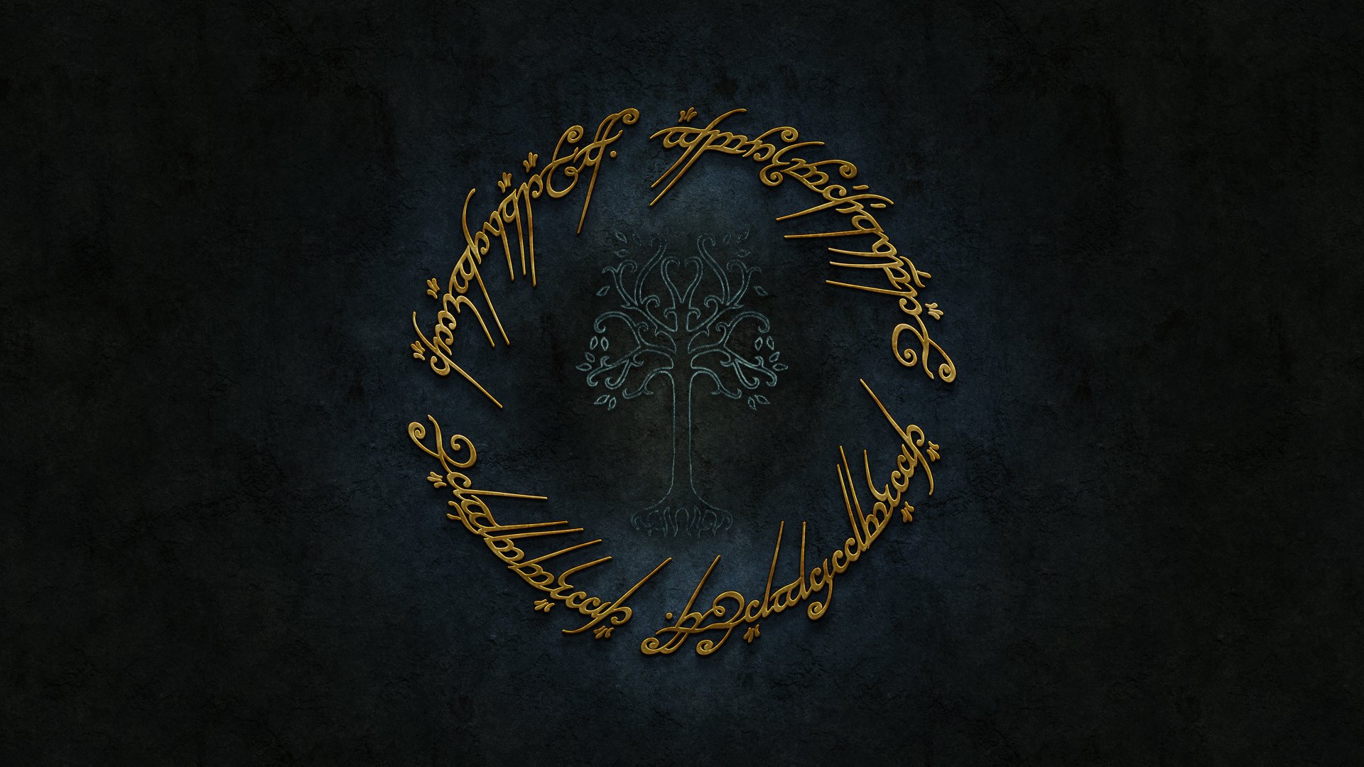 tolkien logo oro sindarin il signore degli anelli