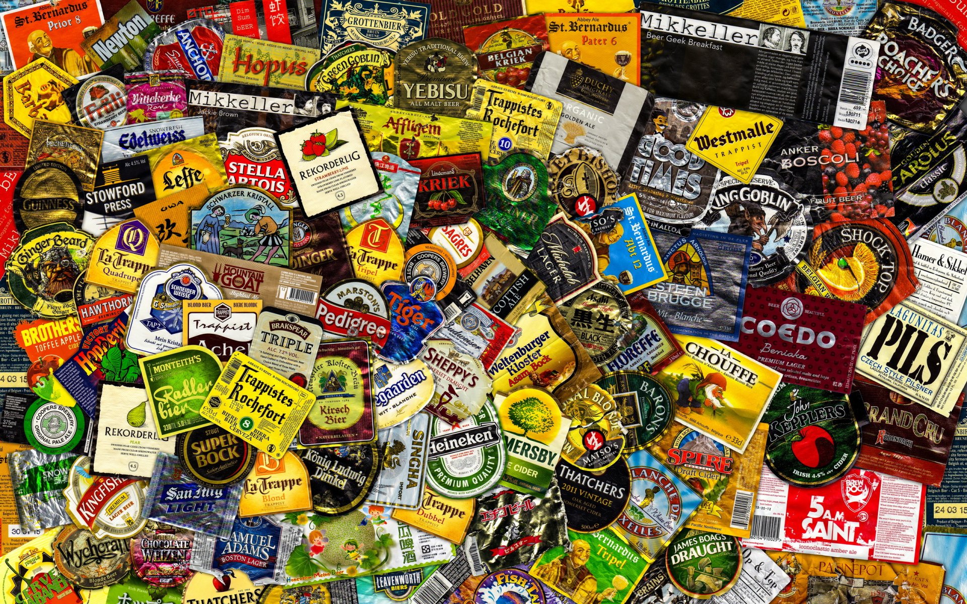 etiquetas de cerveza textura fondo