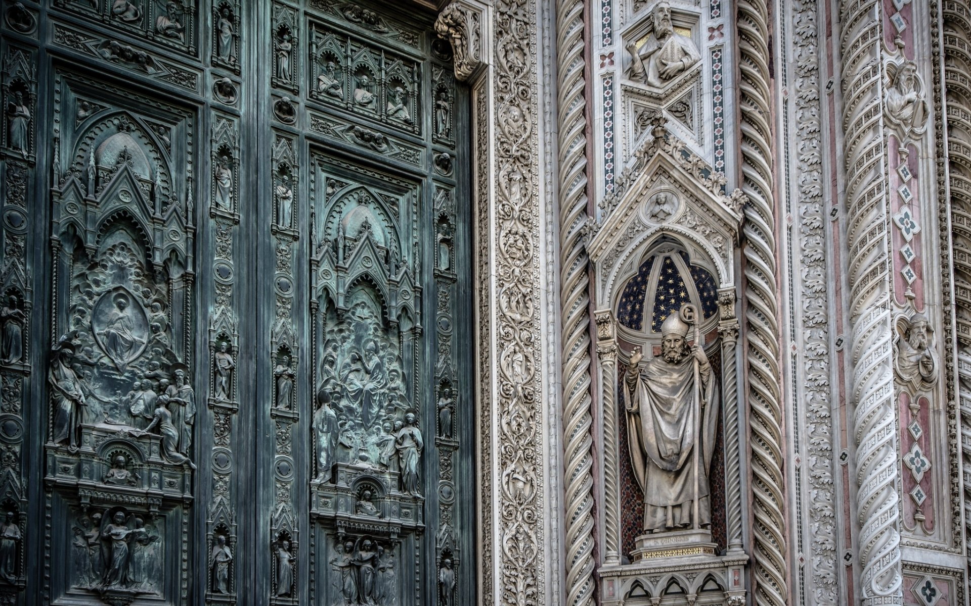 florenz cathedral wand dekoriert