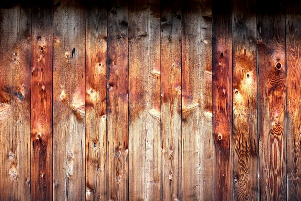 Valla de madera. Tableros de fondo