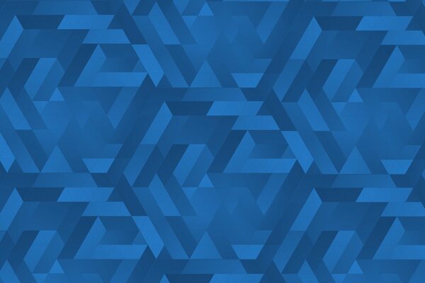 Blue geometric shapes in gradient