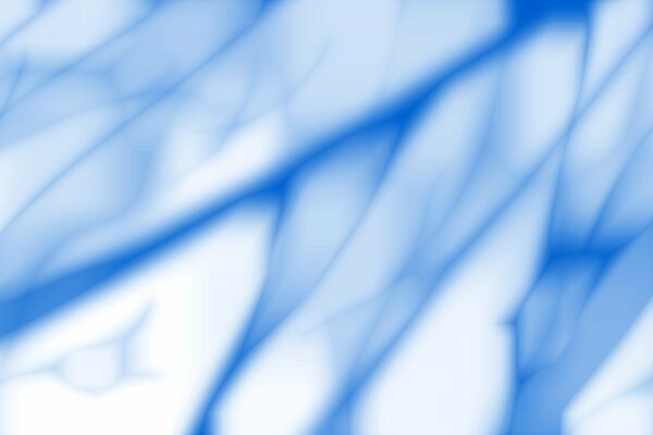 Abstraction with blue lines on a white background