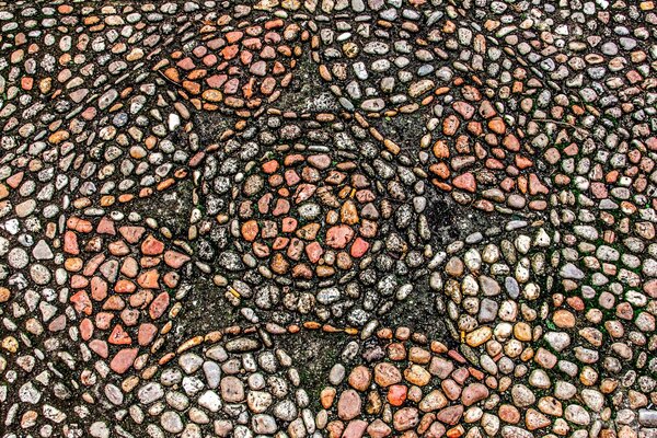 Stones from the mosaic pattern looks like a patternroso