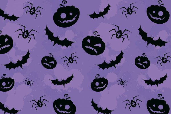 Pipistrelli, ragni e zucche di Halloween