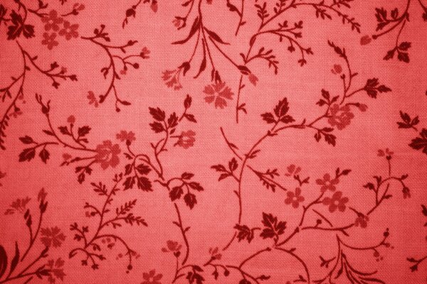 Red fabric with a pattern in the form of flowers