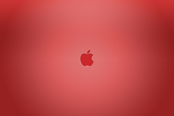 Apple logo on pink background