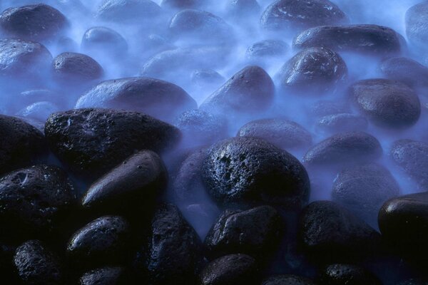 In the sea stones under the water every stone with its beauty