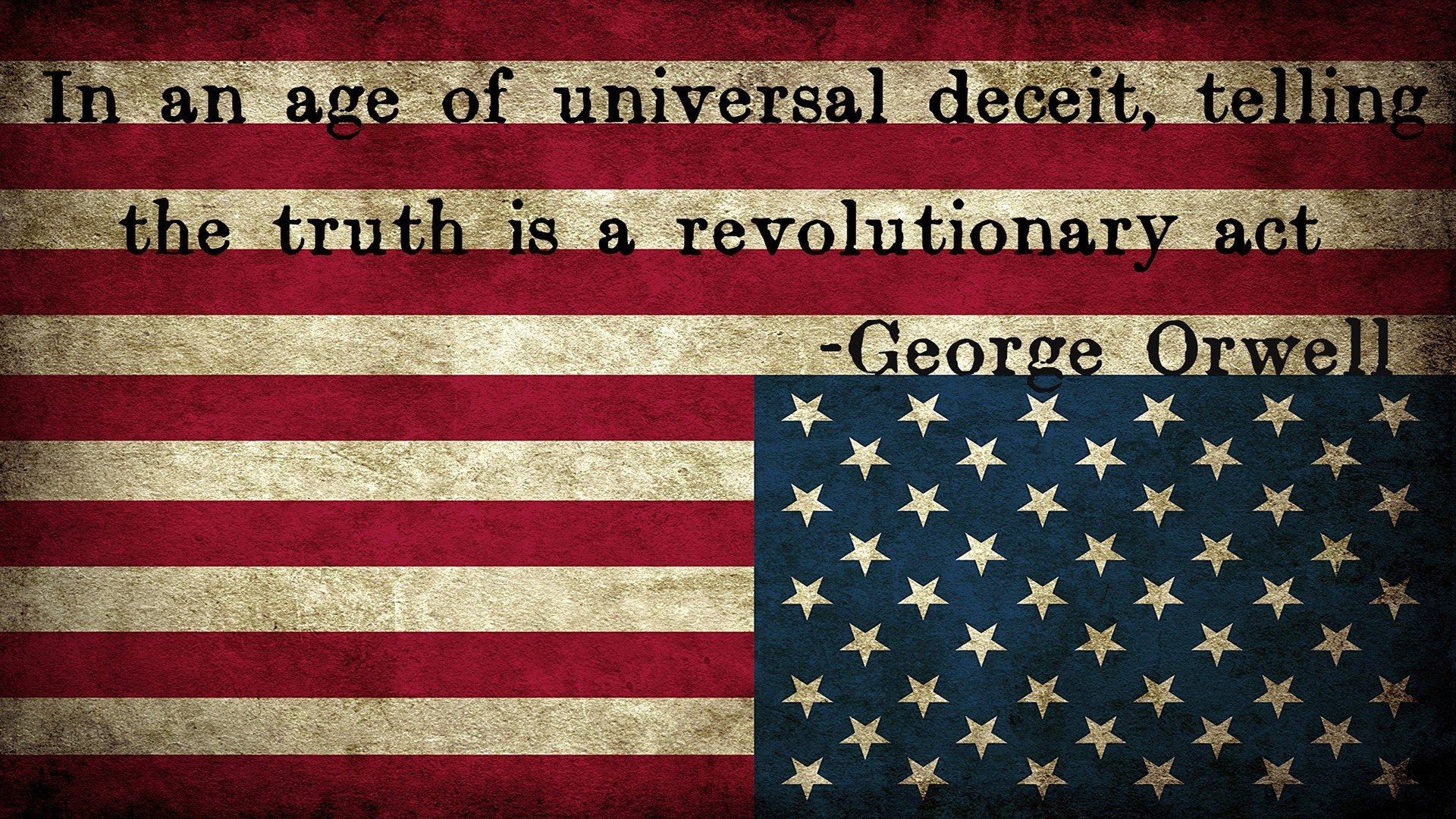 flagge usa amerika george orwell umgedreht sterne