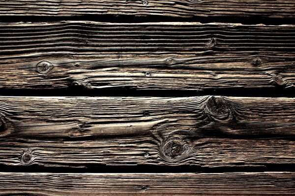 Old wooden covering in black and brown colors