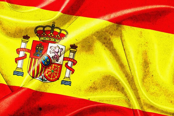 The flag of the coat of arms of Spain in Photoshop