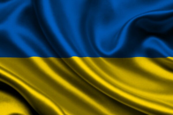 Blau- gelbe Flagge der Ukraine