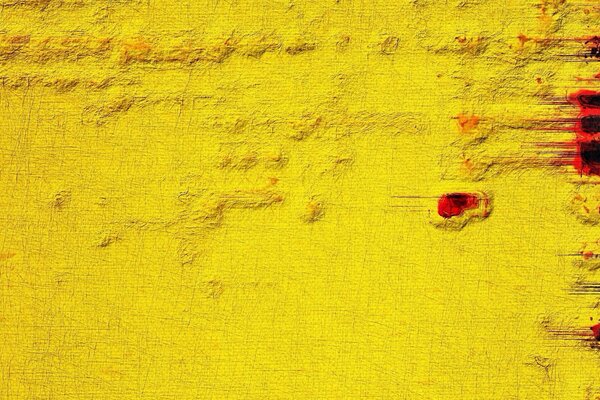 Yellow with red spots burlap background