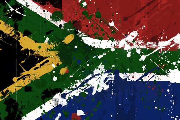 Flag of South Africa bright colors