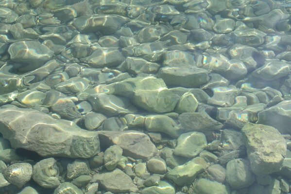 Fondo de Escritorio representado piedras bajo el agua