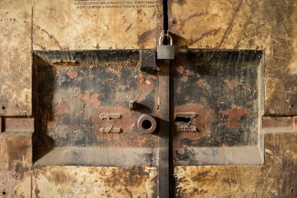 Old lock on the door