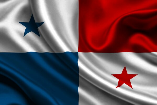 Panama-Flagge auf Seide Textur