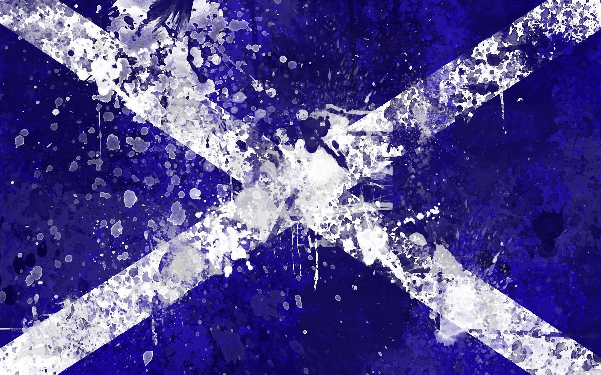 cotland flag paint