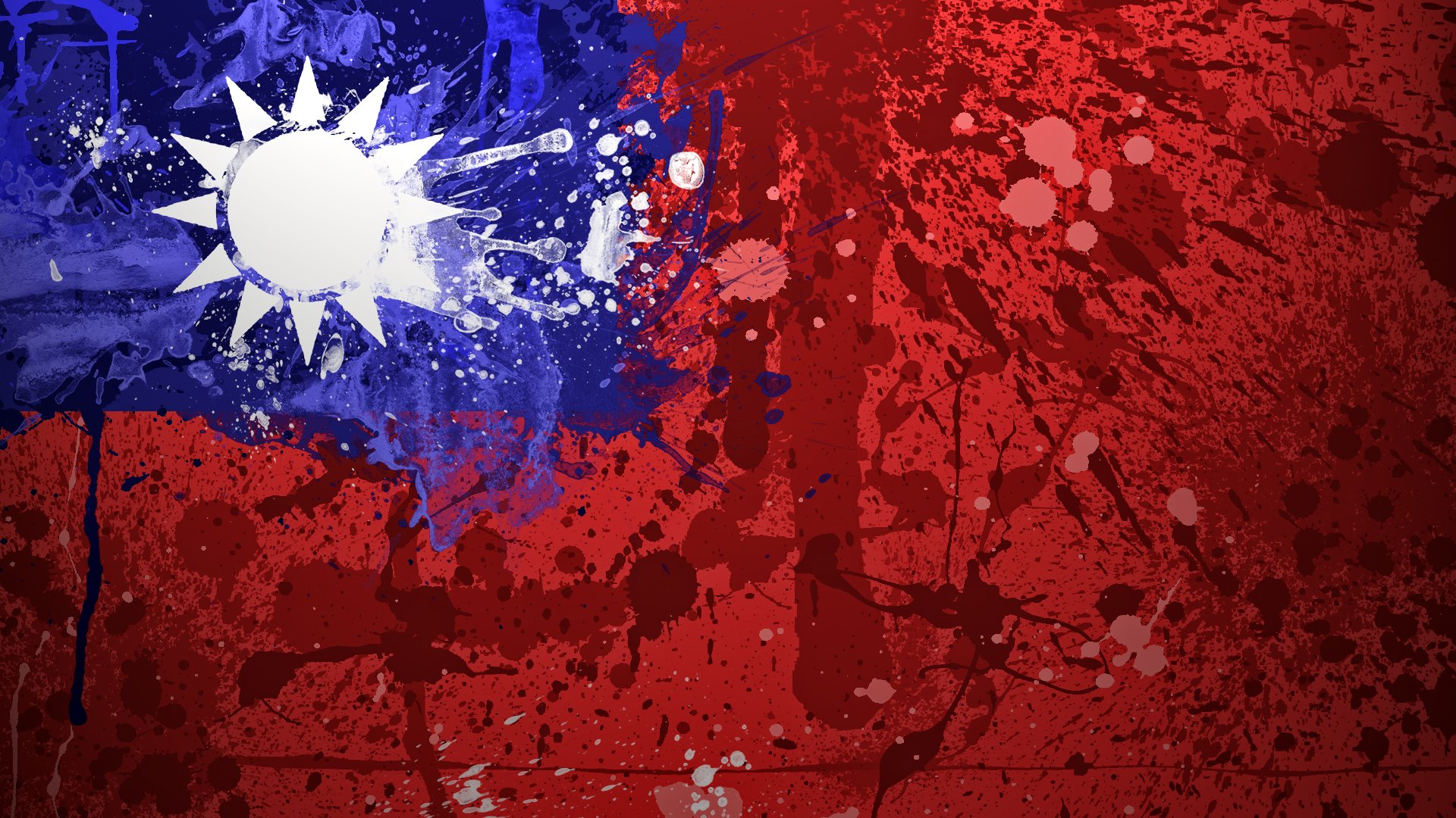 drapeau de la république de chine république populaire de chine taiwan drapeau peinture