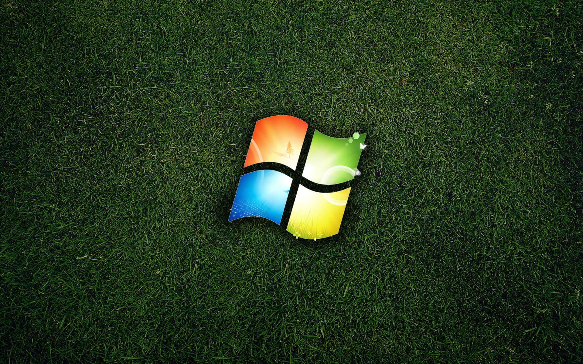 hierba logotipo ventanas