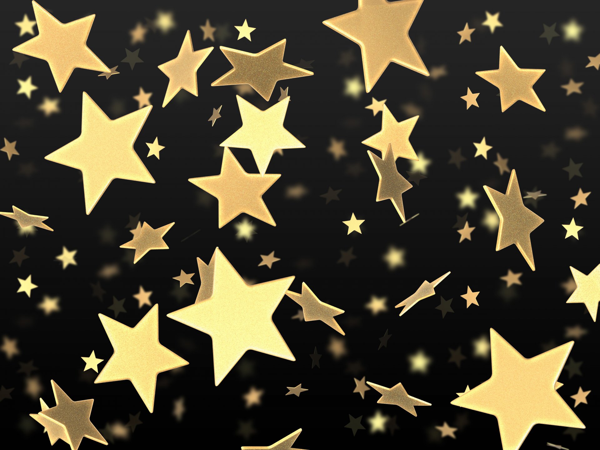 stelle oro giallo il nero
