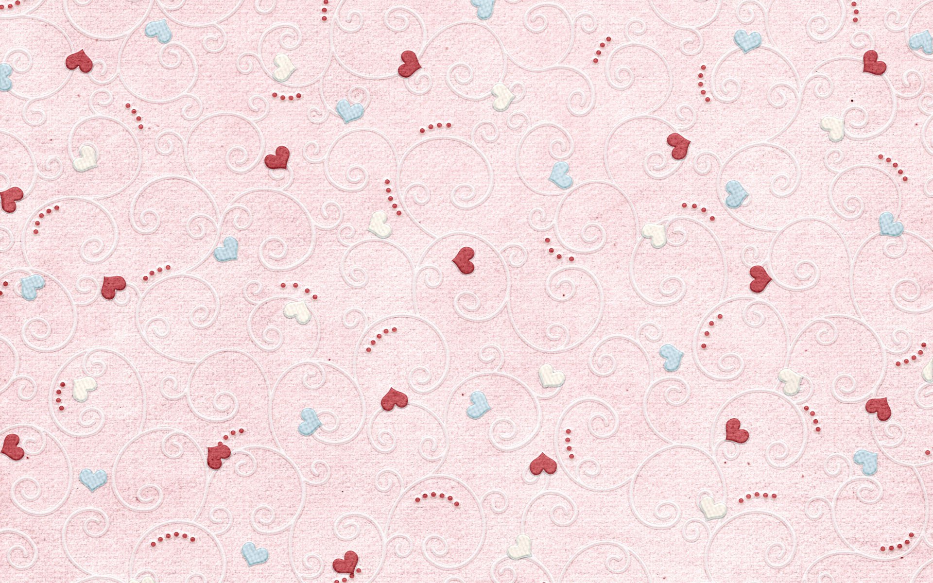 fond rose coeurs boucles points