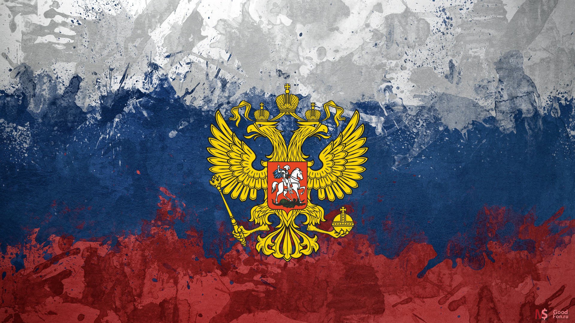 russland flagge tricolor wappen adler selbst gemacht =