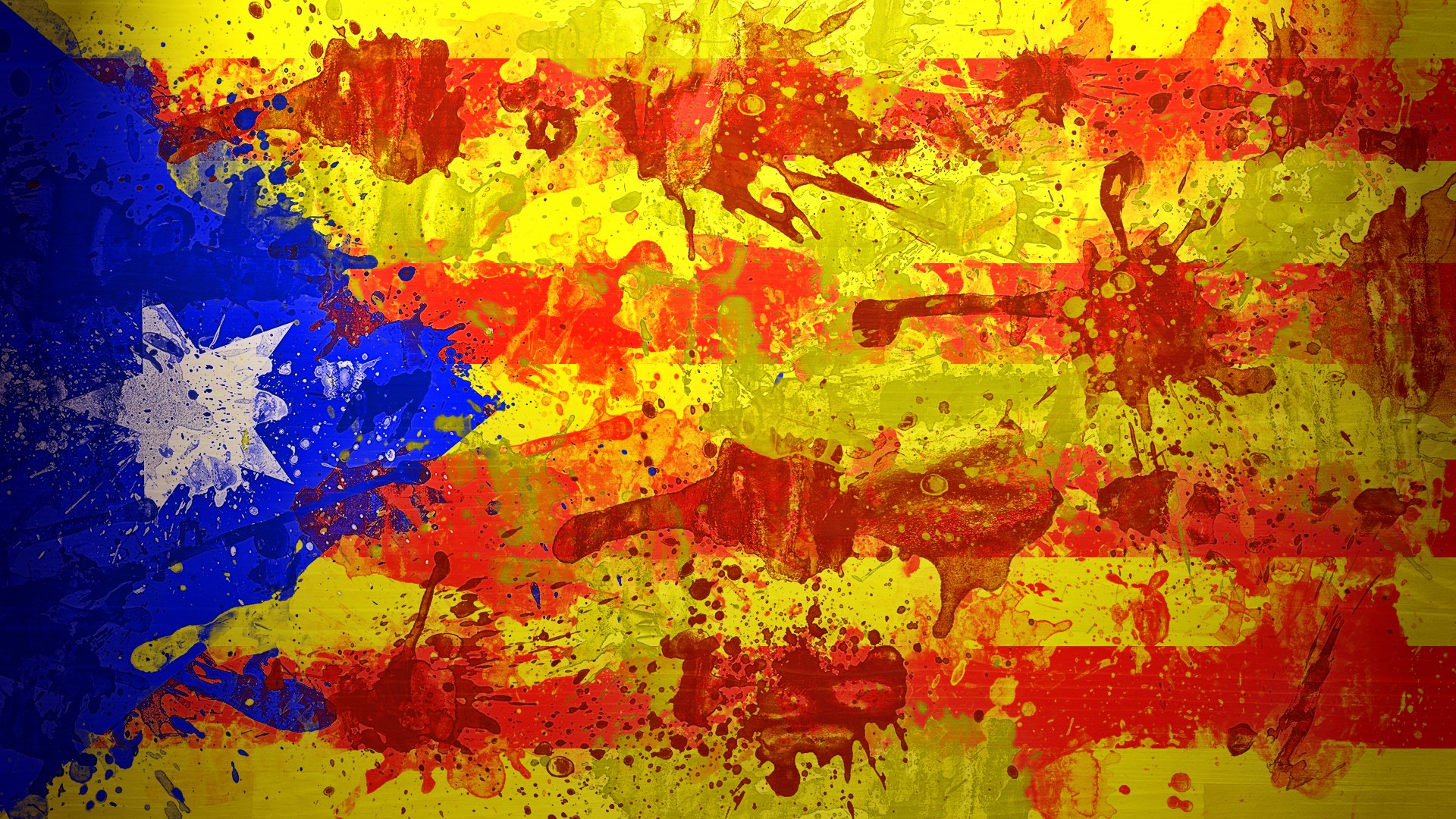 estelada unofficial flag of the catalan lands flag paint star