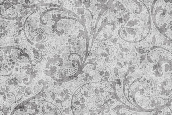 Vintage schwarze und weiße Textur mit Pflanzenmuster