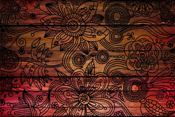 Textura de hojas y pétalos en el árbol