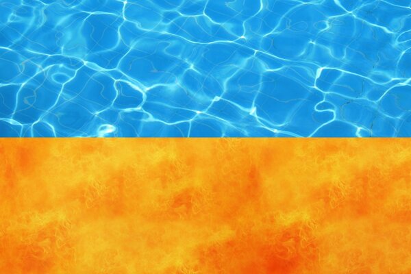Берег и вода цвета флага украины