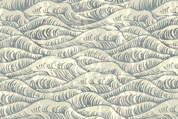 Texture de la mer avec ses vagues dans des tons blancs et gris